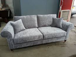 Details About Bespoke 3 Seater Sofa Settee Silver Grey Velvet Various Colours Made To Order In 2020 Silver Sofa Sofa Inspiration Sofa