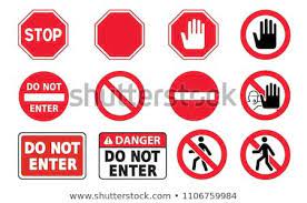 Stop Signs Do Not Enter Danger Warning Attention Traffic Road Stop Vector Icon Symbool Beware No Walking Hand Hands Admittance H Vector Road Vector Vector Logo