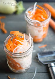 While kimchi recipes all vary, — there are hundreds! Quick Pickled Carrots And Daikon Vietnamese Banh Mi Sandwich Topping