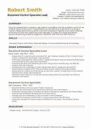 The above document controller resume sample and example will help you write a resume that best highlights your experience and qualifications. Document Control Specialist Resume Samples Qwikresume