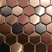 I Found Some Amazing Stuff Open It To Learn More Don T Wait Https M Dhgate Com Product Hexagon Mosaics Tile Copper Rose Mosaikfliesen Kupfer Rosegold Farbe