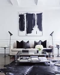 Glass Coffee Table Black And White Living Room Living Room White Apartment Living Room