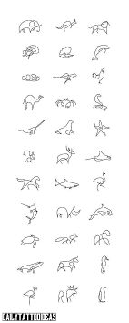 How To Draw Animals With Single Line Geometric Animal Tattoos Black And White Animal Animal Tattoos For Men Geometric Animal Tattoo Cute Animal Tattoos