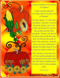 Harvest Blessing In My Treasure Box Being A Christian Is Like Being A Pumpkin Christian Poems Halloween Poems Harvest Poems