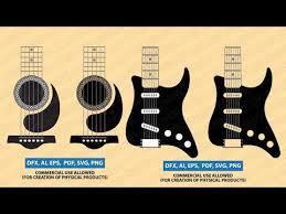 Download Guitar Tumbler Svg Sticker Decal Silhouette Cameo Cricut Cut File Dxf Png Youtube