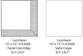 Napkin Sizes Napkins Only