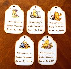 Amazon Com 20 Classic Winnie The Pooh Baby Shower Tag Personalize With Name And Date Handmade Products