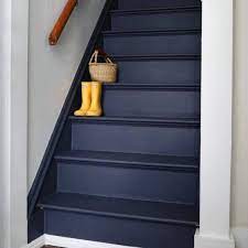 Navy Exceptional Painted Stairs Ideas Staircase Design Painted Stairs House Stairs
