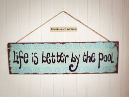 Pool Decor Pool Sign Summer Decor Beach Decor Nautical Etsy Pool Signs Swimming Pool Signs Pool Quotes