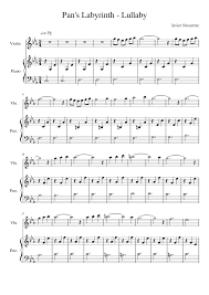 Pan S Labyrinth Lullaby Javier Navarrete Sheet Music For Piano Violin Solo Musescore Com