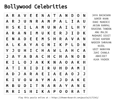 Maybe you would like to learn more about one of these? Bollywood Celebrities Word Search