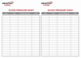 blank blood pressure tracking chart inspirational 19 blood