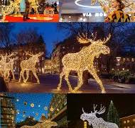 LED Giant 3D Large Christmas Moose Animal Motif Lights ...