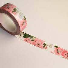 Floral Pink Vintage Rose Washi Tape Flower Craft Planner Deco Tape Washi Tape Crafts Washi Tape Floral Washi