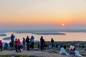 Sunrise On Cadillac Mountain First Light New England Today