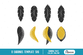 Pair your gift with a printable or online card. Earrings Template Bundle Graphic By Pinoyartkreatib Creative Fabrica