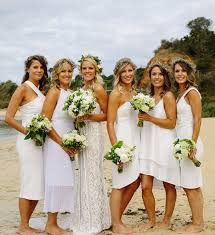 Green And White Organic Beach Wedding Beach Bridesmaid Dresses White Bridesmaid Dresses Beach Beach Wedding Bridesmaid Dresses