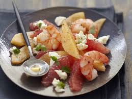 Salade De Crevettes Ou Gambas Aux Agrumes Recettes Recette Salade De Crevettes Recettes De Cuisine Salade