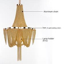 Dearlan Chandeliers Aluminum Chain Chandelier Lighting Pendant Lights Fixture Ceiling Light For Dini Ceiling Light Fixtures Dining Room Lighting Ceiling Lights
