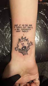 I incorporated my favorite comic and favorite painted picture by bill watterson. Lmao Best Tattoo Ever Calvin Hobbes Calvin And Hobbes Tattoo Tattoos Best Tattoo Ever