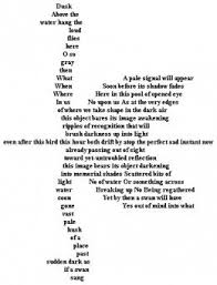 Concrete Poetry Swan Concrete Poem Free Verse Poems Free Verse Poetry