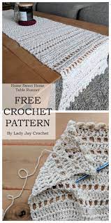 Home Sweet Home Table Runner Crochet Table Runner Pattern Boho Crochet Patterns Leg Warmers Crochet Pattern