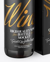 Download Green Glass Red Wine Bottle With Box Mockup In Bottle Mockups On Yellow Images Object Mockups