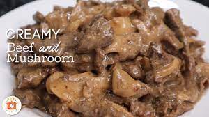 Creamy Beef And Mushroom Youtube Beef Beef And Mushroom Recipe Beef Recipes