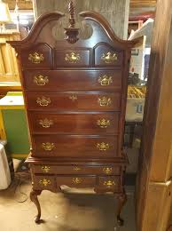 The piece comes with 3 drawers in the bottom, a shelf in the middle and large cabine. Lexington Highboy Dresser Solid Cherry Very Nice Condition Long Valley Traders