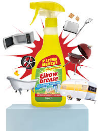 The idiomatic expression 'elbow grease' means applied hard manual labor, probably since when doing manual labor there is a lot of flexion at the elbow. Stockists Elbow Grease