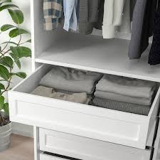 Ikea stuva children s wardrobe with 4 drawers and 3 internal. Komplement Drawer With Framed Front White 75x58 Cm Ikea