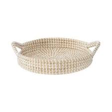 Open weave rattan tray whitewash. Seagrass Tray Wayfair