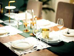 When setting a formal dinner table make sure that the table knife is smooth side up, and that you cannot see the serrated side. Dress Up Your Dinner Table Setting With Beautiful Placemats Most Searched Products Times Of India