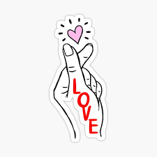 Check out saranghaeyos's art on deviantart. Finger Heart Stickers Redbubble