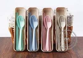 Bộ thìa dĩa lúa mạch Levant quà tặng thân thiện môi trường - Cung cấp quà  tặng quảng cáo