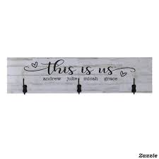 This Is Us Unique Distressed White Coat Rack Zazzle Com In 2021 Coat Rack White Coat Rack Distressed White