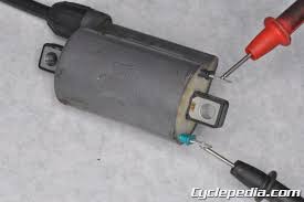 Remove the fuel tank to access the ignition coil and spark plugs. Ignition System No Spark Common Service Manual