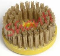Round Diamond Antique Brush For Making Leather Finish, Dia size: 100 mm