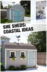 This Cute Beachy She Shed Installed By The Home Depot Was A Labor Of Love By Design Blogger Danielle Driscoll The Seaside Decor Sta Shed She Sheds Backyard