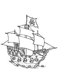 Pirate ship coloring pages for kids. Pirate Ship 138349 Transportation Printable Coloring Pages