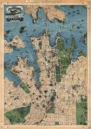 Robinson S Map Of Sydney Australia 1922 Sydney Map Australia Map Map Wall Art