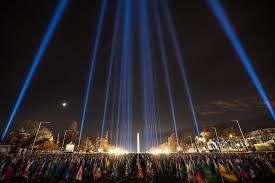 On A Sparse Inauguration Day An Art Installation Of A Field Of Flags Replaces Attendees See Images Here Multiple windows shattered at the william kenzo nakamura inauguration day in portland.