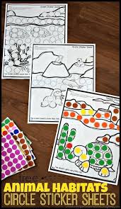 Free Animal Habitat Sticker Worksheets These Free Printable Worksheets Are So Much Fun Kids Will Habitat Activities Animal Habitats Kindergarten Worksheets