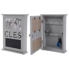 Boite A Cles En Bois 20 X 6 X H 28 Cm Gris Objets Deco Decoration D Interieur 10000161411 Boite A Cles Decoration Interieure Boite