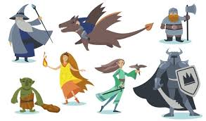 It includes animated characters that can also be found in the parent category, or in diffusing subcategories of the parent. Free Vector Computer Game Cartoon Characters Set Giant Viking Warrior With Shield Orc Magician Elf Gnome Hobbit Isolated Cartoon Vector Illustration For Online Game Fantasy And Fairytale