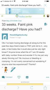 Seven weeks pregnant means you're one month and about three weeks pregnant, but keep in mind that doctors generally refer to pregnancy by week, not month. 33 Weeks Faint Pink Discharge Have You Had Babycenter