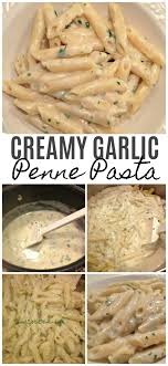 Cook the fettuccine over medium heat until the milk thickens and the pasta is cooked, about 7 minutes. Creamy Garlic Penne Pasta Easy Sweet Little Bluebird