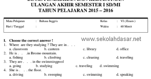Namun harus undur diri dari dunia mengajar karena harus fokus menjadi abdi negara sebagai. Soal Uas Bahasa Inggris Semester 1 Kelas 6 Sd Mi Sekolahdasar Net