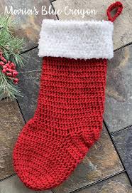 Originally appeared in cross stitch and country crafts magazine. Crochet Traditional Christmas Stocking Pattern Maria S Blue Crayon