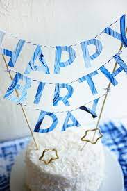 9 free cricut cake topper svg and printable templates. Printable Marbled Birthday Cake Topper